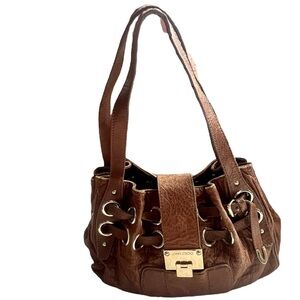 Jimmy Choo‎ leather shoulder bag boho luxury